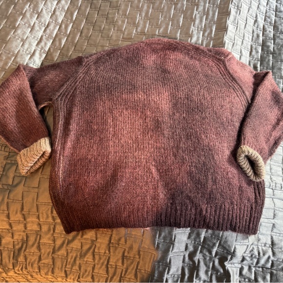 Acne Chunky Knit Button-Front Cardigan in Rustic Red - Picture 2 of 5